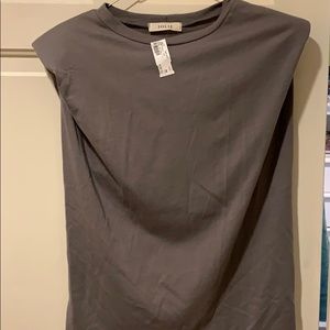 BNWT Charcoal Tshirt with Shoulder inserts